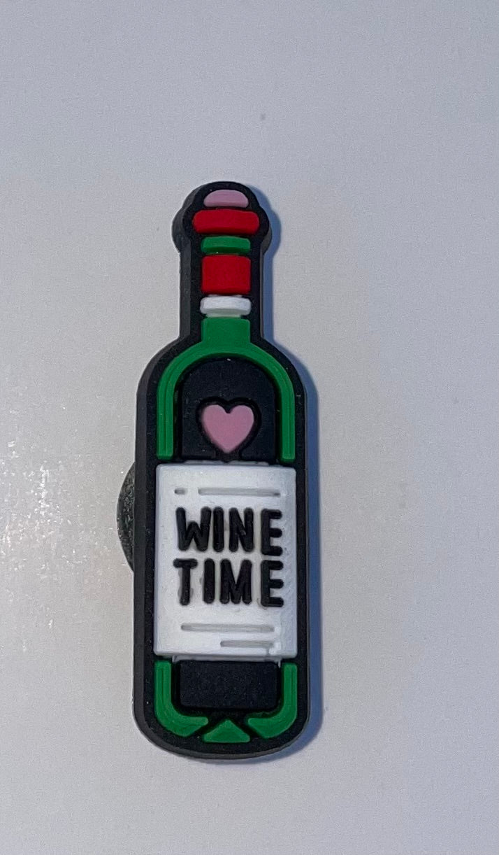 Wine Time Shoe Charm