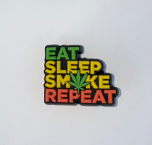 Eat Sleep Smoke Repeat Shoe Charm